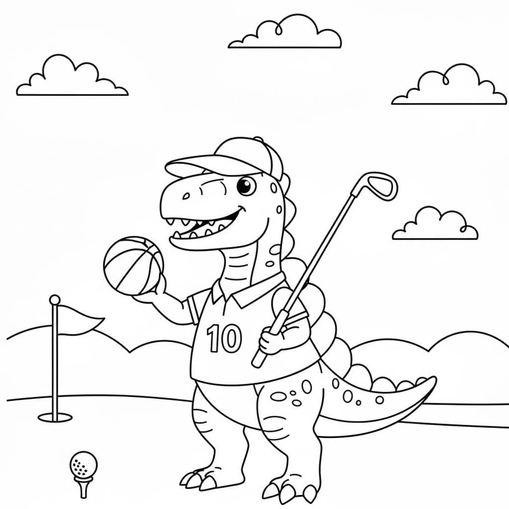 Basit Spinosaurus resim Boyama Sayfası