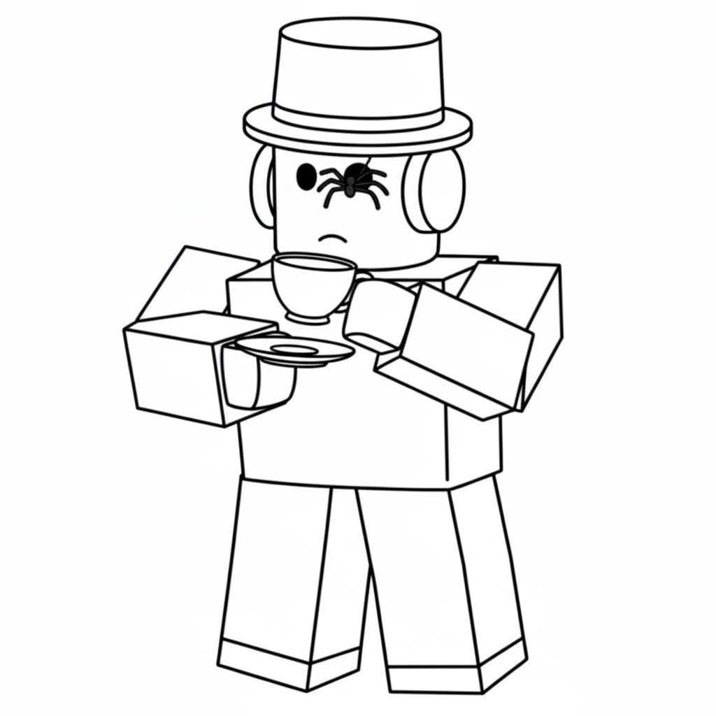 Basit SpyderSammy Çizim Boyama Sayfası