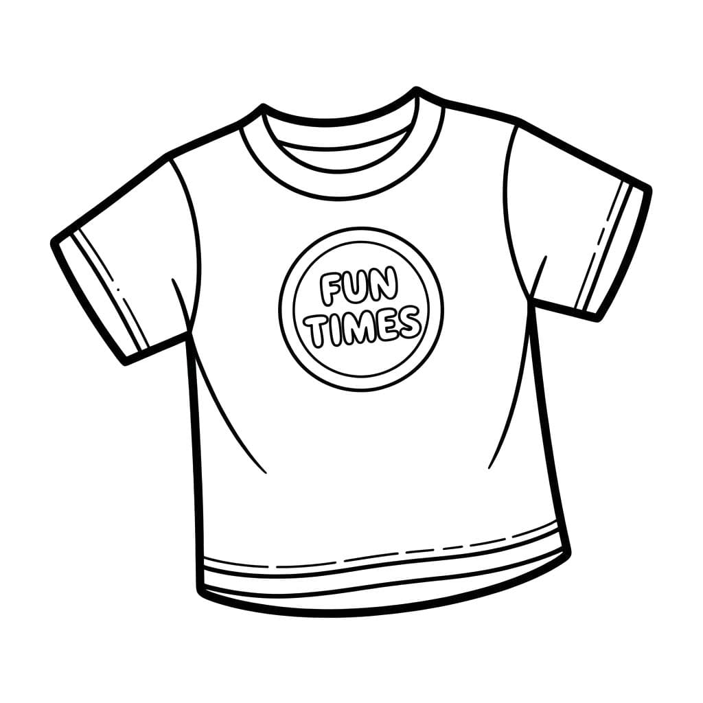 Basit Tişört Boyama Sayfası