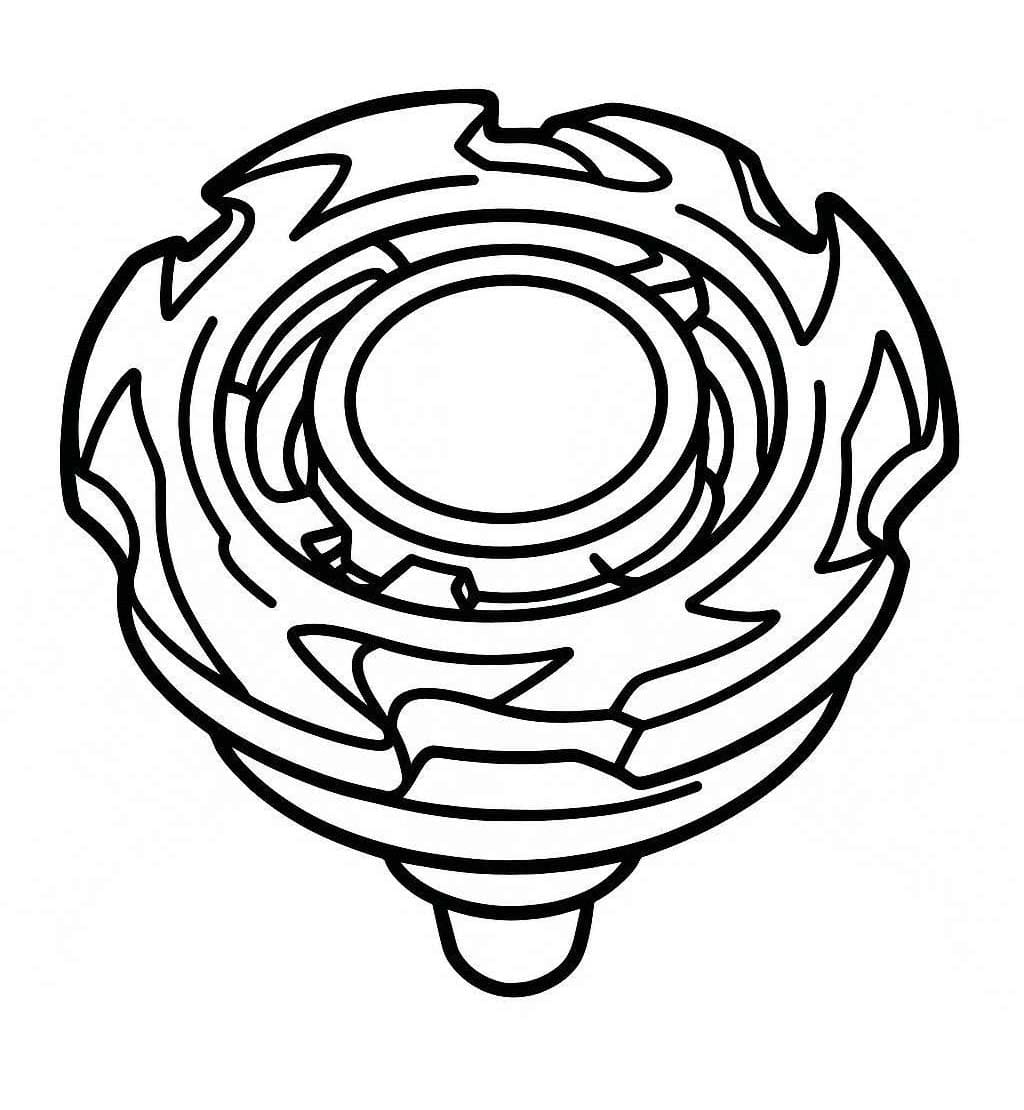 Beyblade çocuklar için kolay Boyama Sayfası