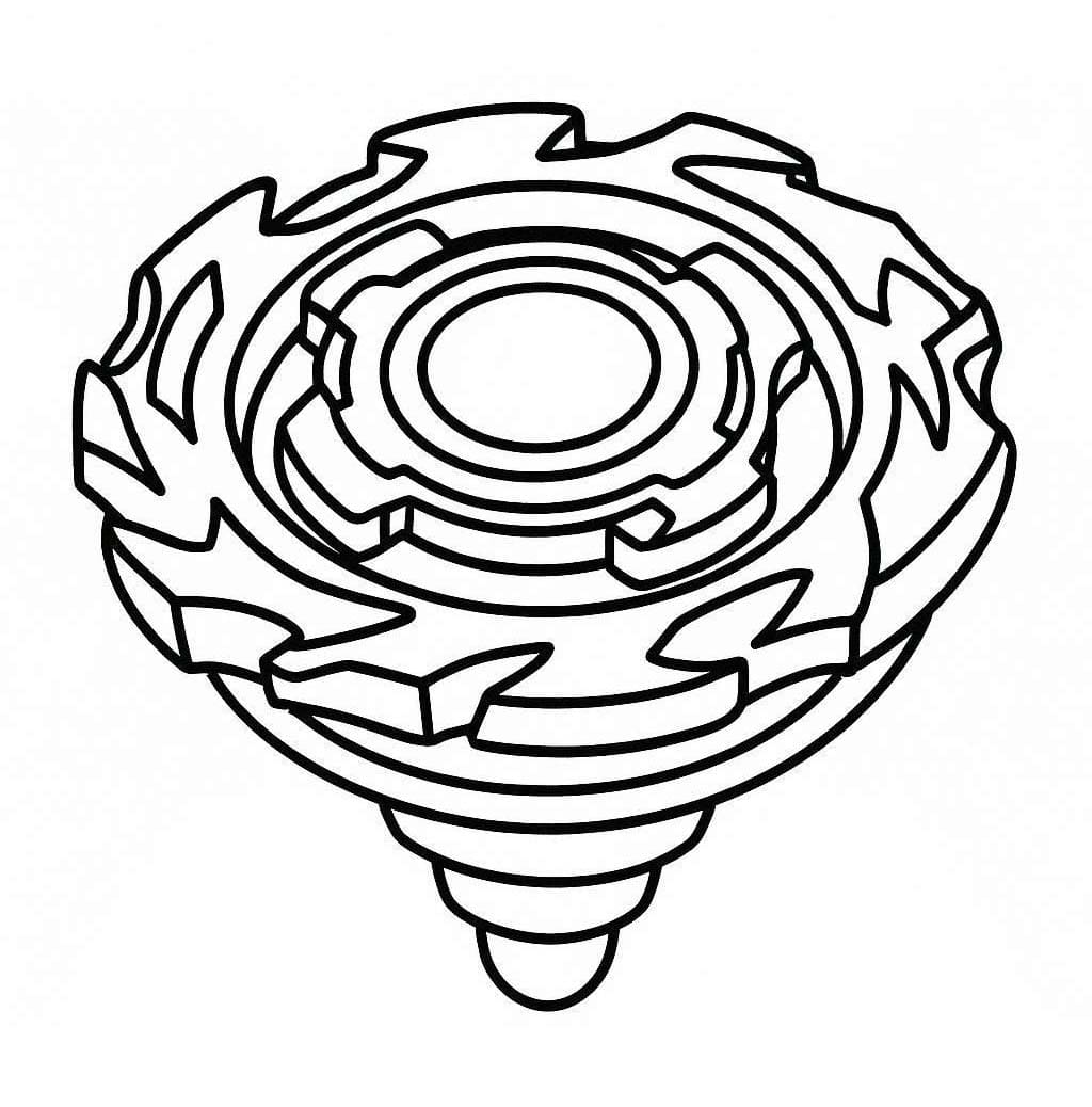 Beyblade çocuklar için temel Boyama Sayfası