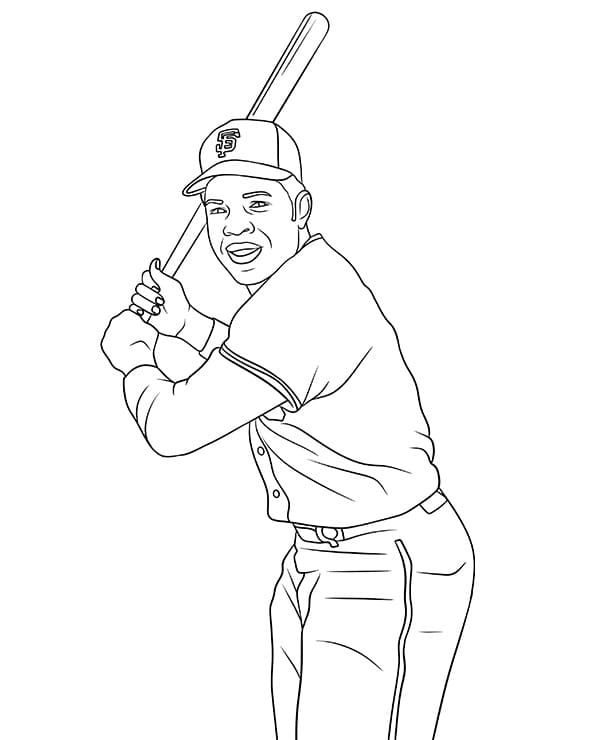 Beyzbol çocuklar için yazdırılabilir Boyama Sayfası