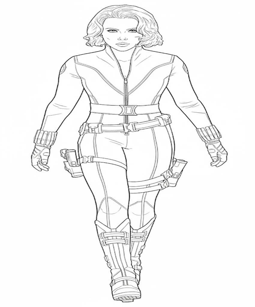 Black Widow Çizim Boyama Sayfası