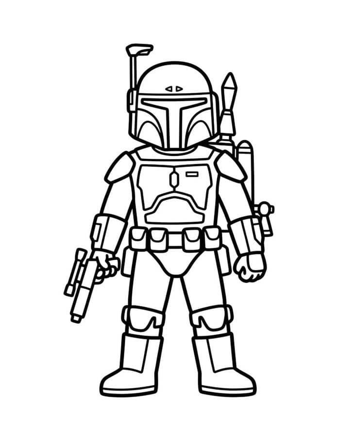 Boba Fett Çizim Boyama Sayfası