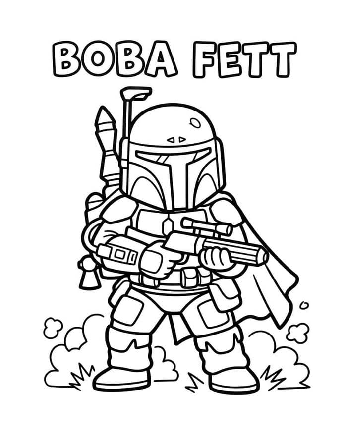 Boba Fett Kolay Boyama Sayfası