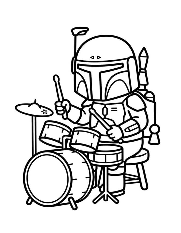 Boba Fett Temel Boyama Sayfası