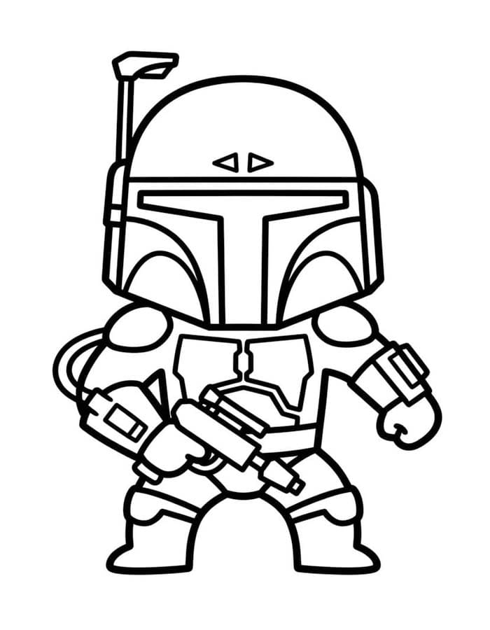 Boba Fett resim Boyama Sayfası