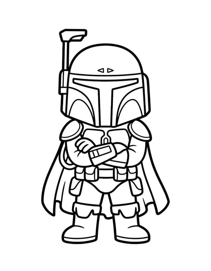 Boba Fett ücretsiz Boyama Sayfası