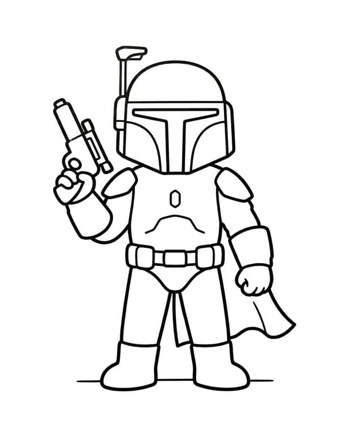 Boba Fett yazdırılabilir Boyama Sayfası