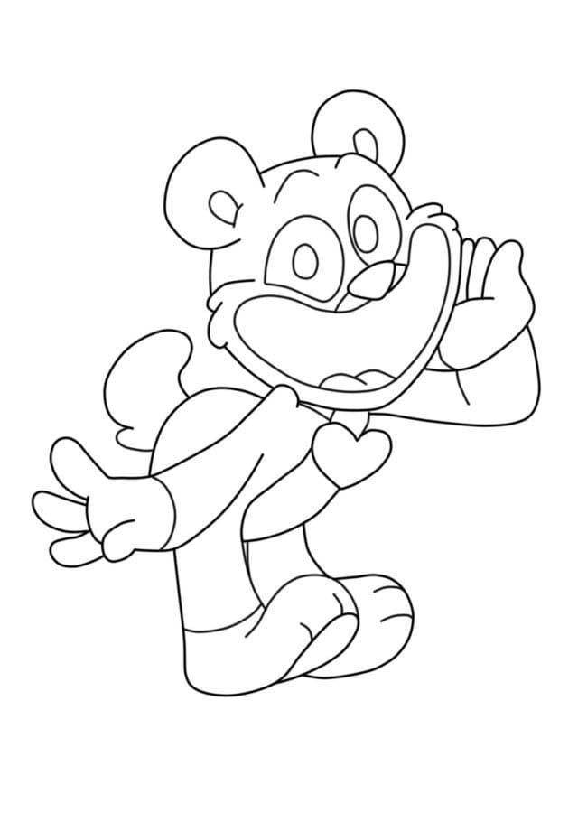 Bobby BearHug basit Boyama Sayfası