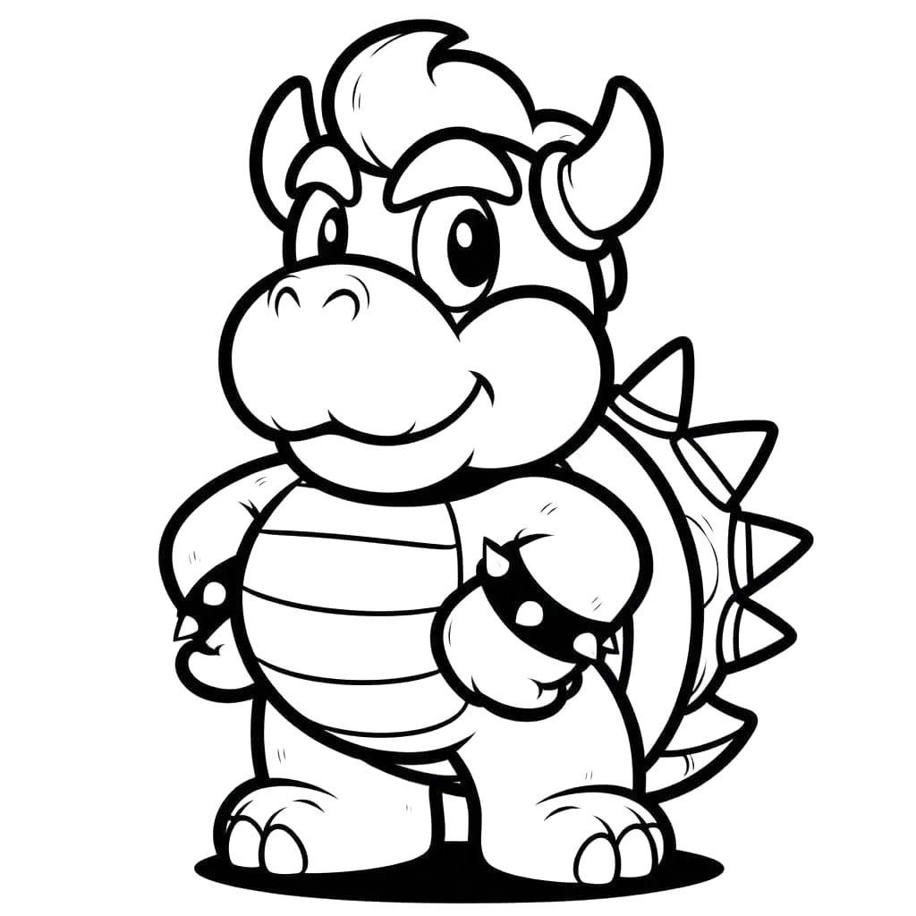 Bowser Jr Çizim Boyama Sayfası