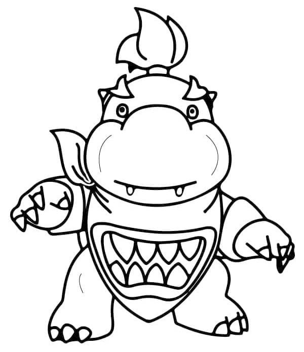 Bowser Jr Sevimli Boyama Sayfası
