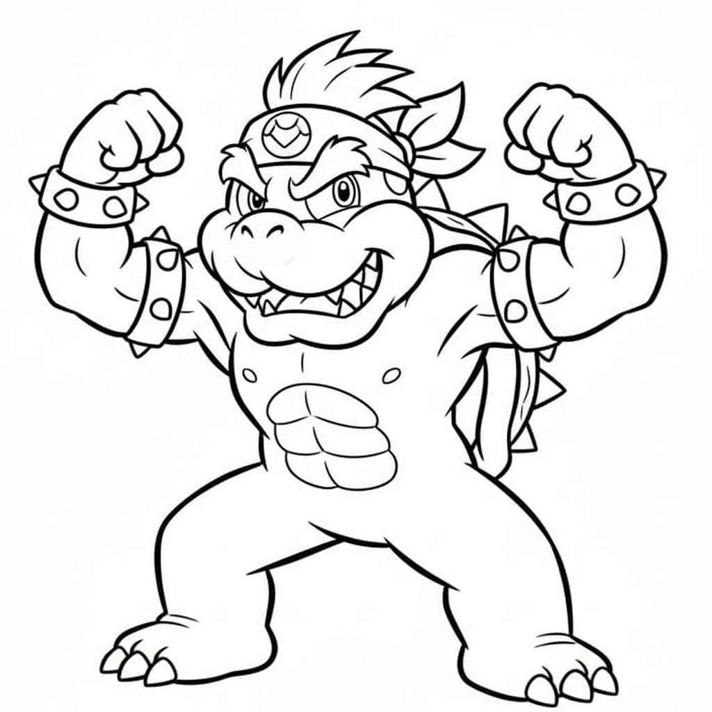 Bowser Jr Ücretsiz Boyama Sayfası