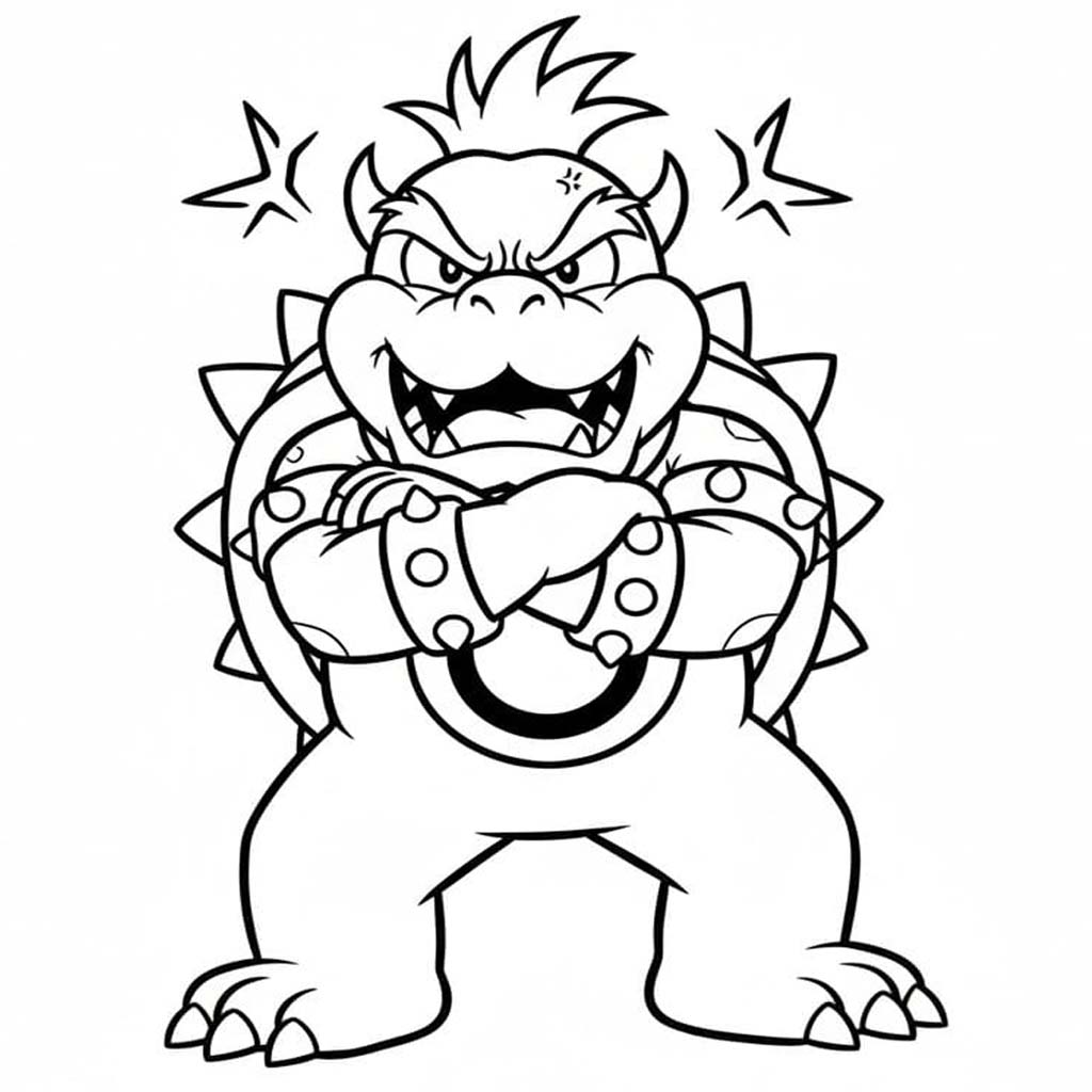 Bowser Jr Yazdırılabilir Boyama Sayfası