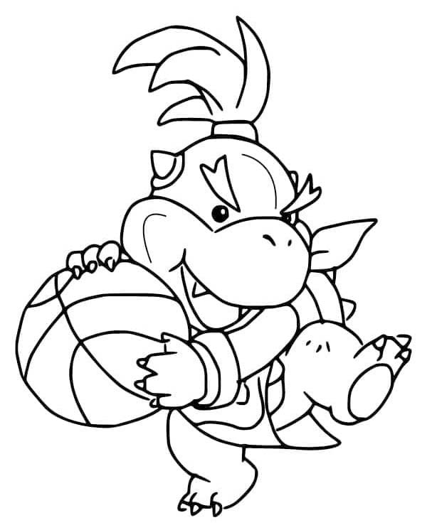 Bowser Jr çocuklar için yazdırılabilir Boyama Sayfası