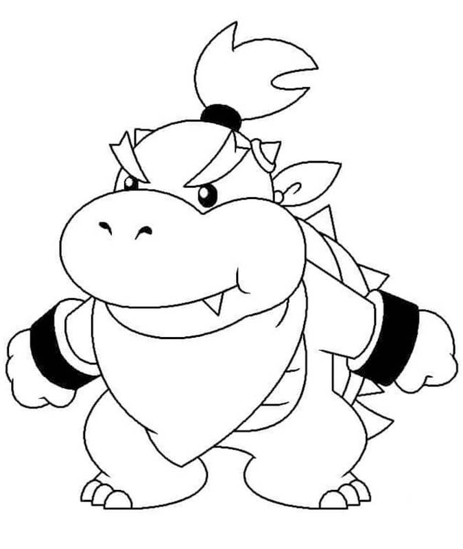Bowser Jr küçük Boyama Sayfası
