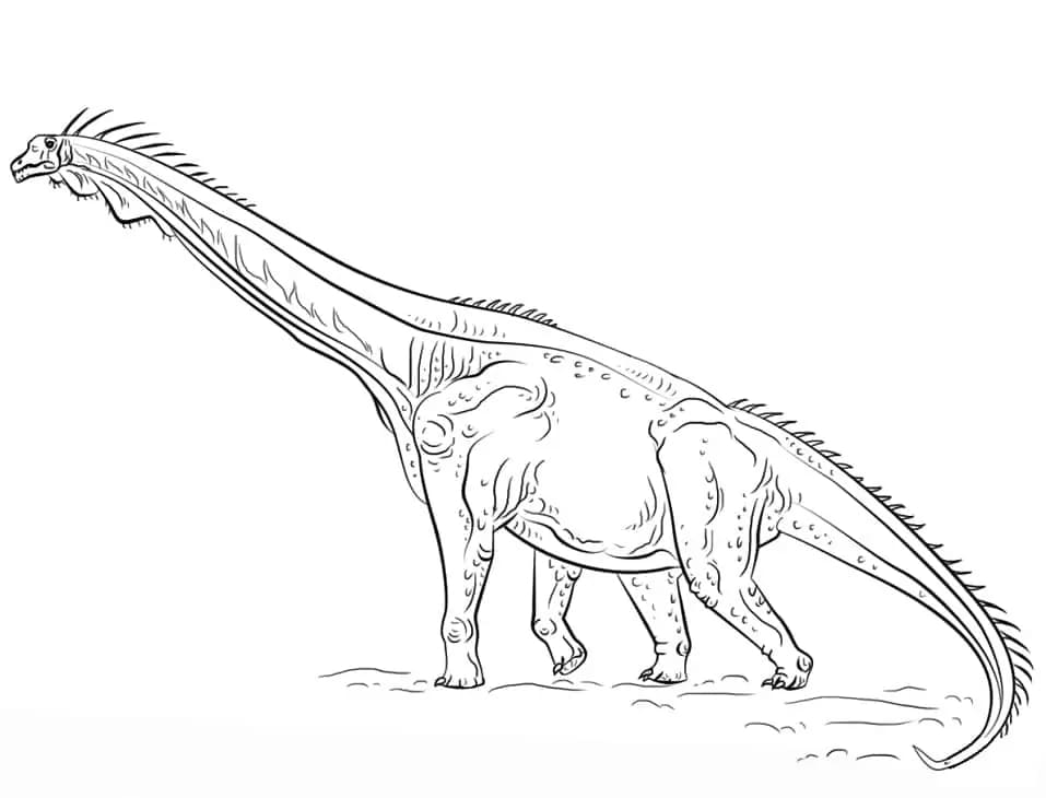 Brachiosaurus Çizim Boyama Sayfası