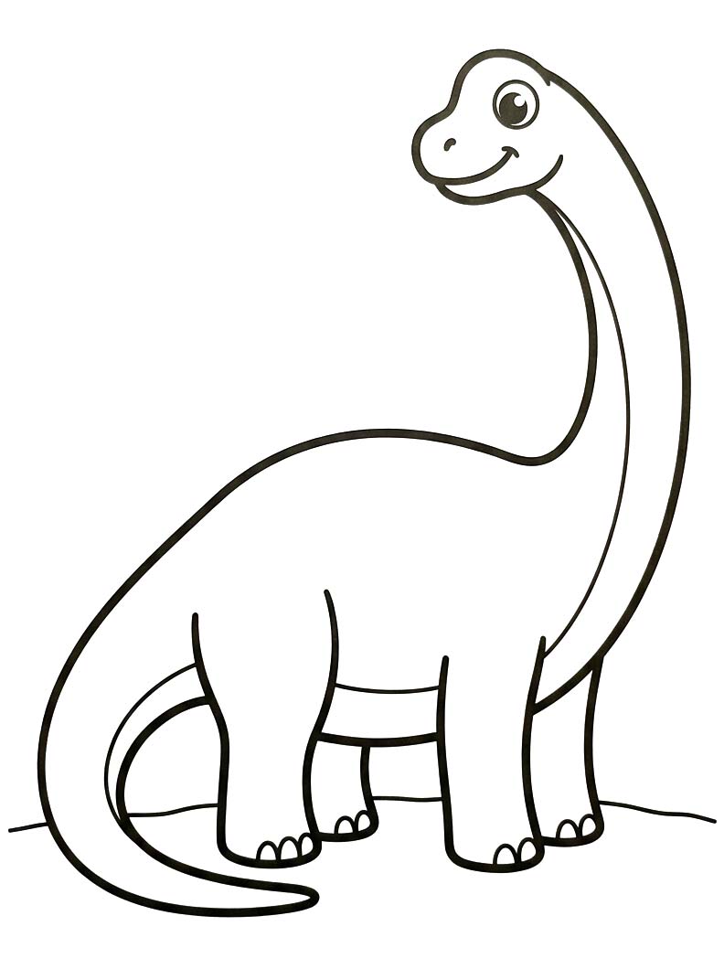 Brachiosaurus Görüntü Boyama Sayfası