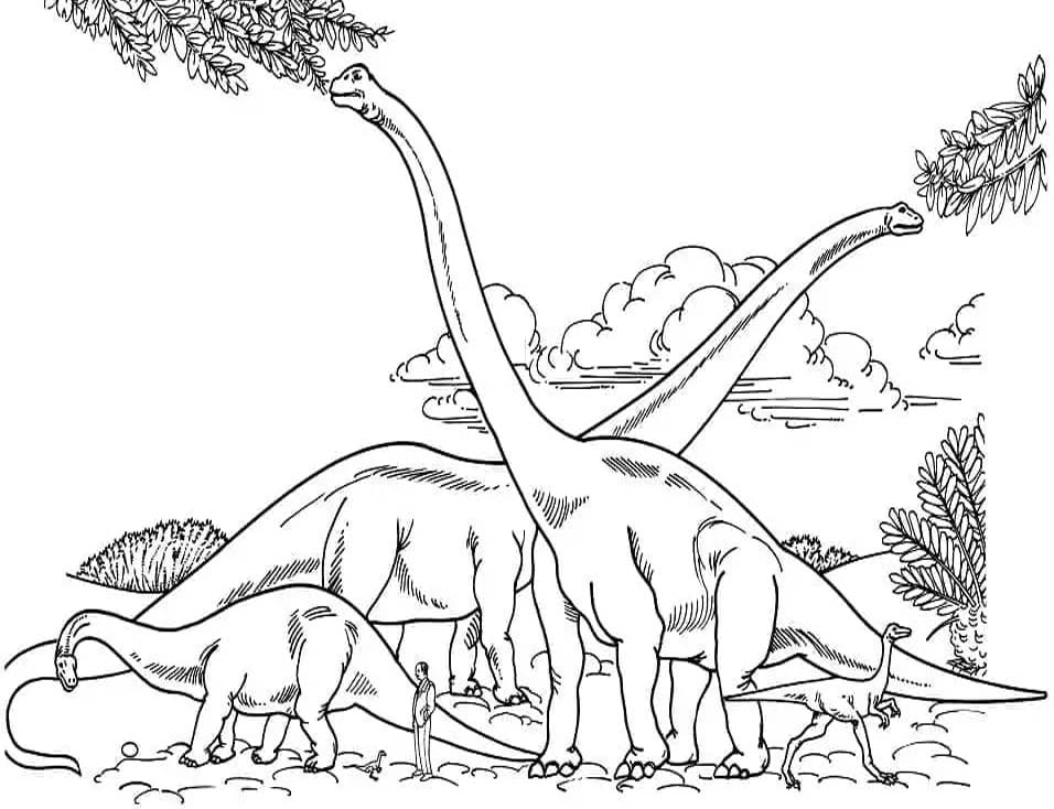 Brachiosaurus resim Boyama Sayfası