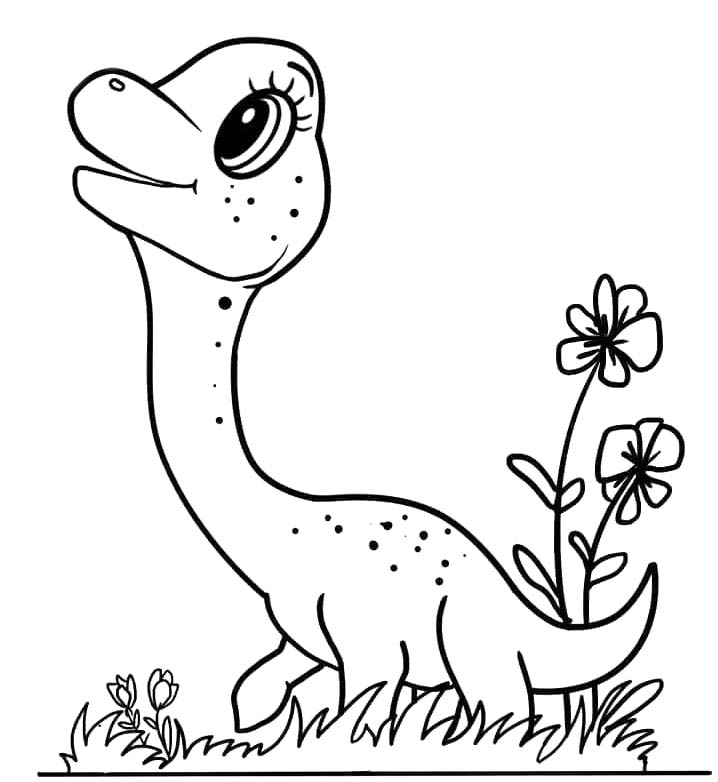 Brachiosaurus ücretsiz yazdırılabilir Boyama Sayfası