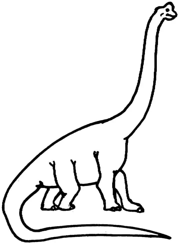 Brachiosaurus ücretsiz Boyama Sayfası
