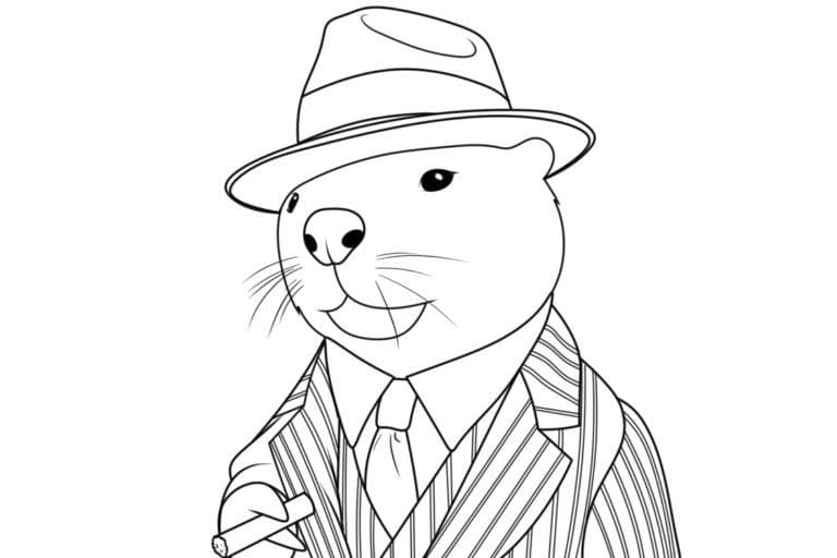 Brainrot Bobrito Bandito Çizmek Boyama Sayfası