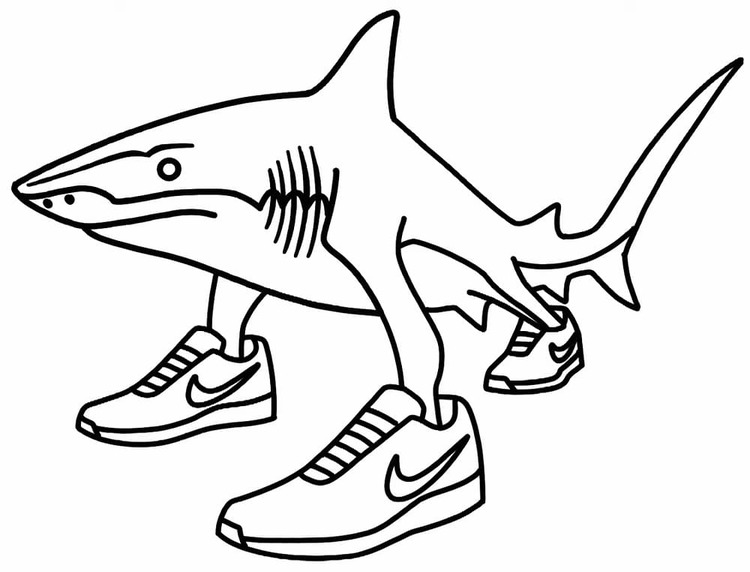 Brainrot Tralalero Tralala Çizmek Boyama Sayfası