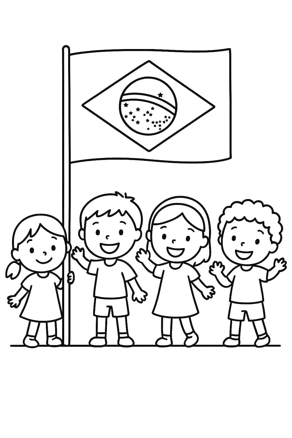 Brezilya Ücretsiz Yazdırılabilir Boyama Sayfası