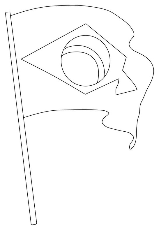 Brezilya çocuklar için kolay Boyama Sayfası