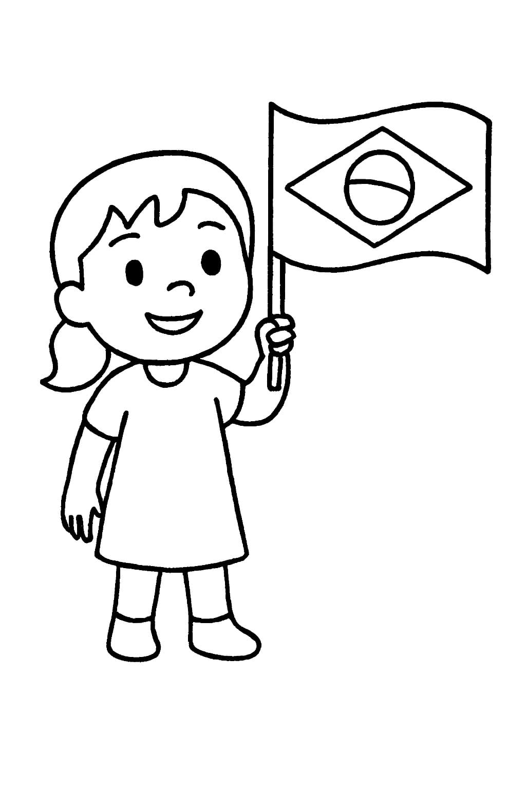 Brezilya çocuklar için Boyama Sayfası