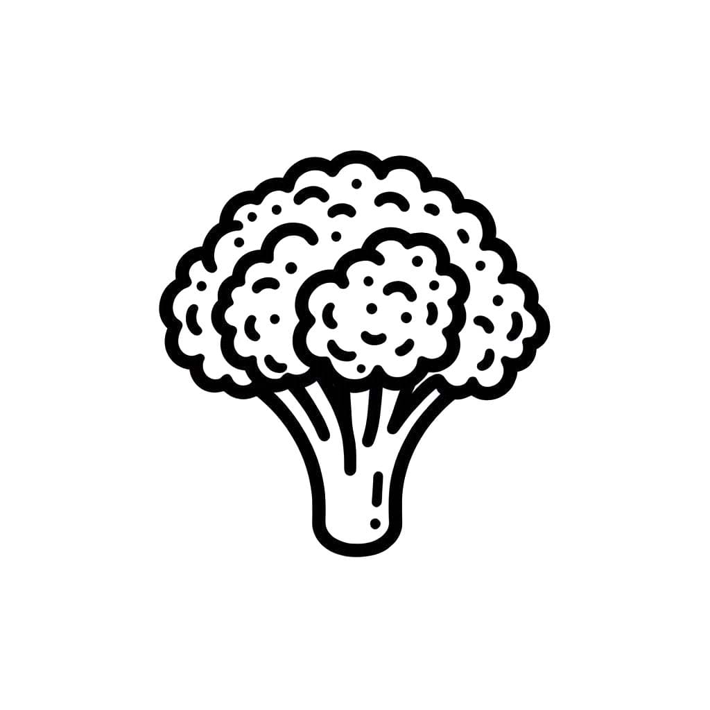 Brokoli Çizimi 1 Boyama Sayfası