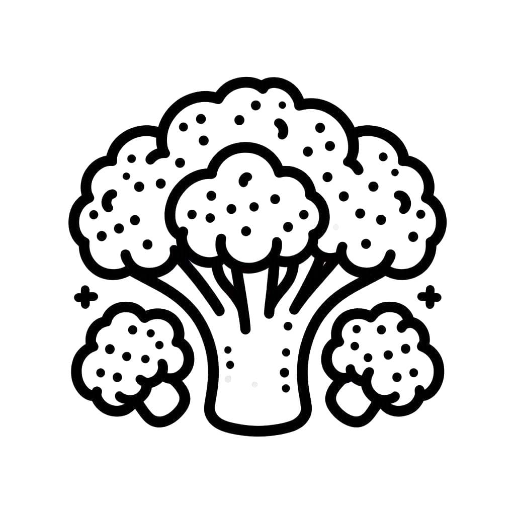 Brokoli Çizimi 2 Boyama Sayfası