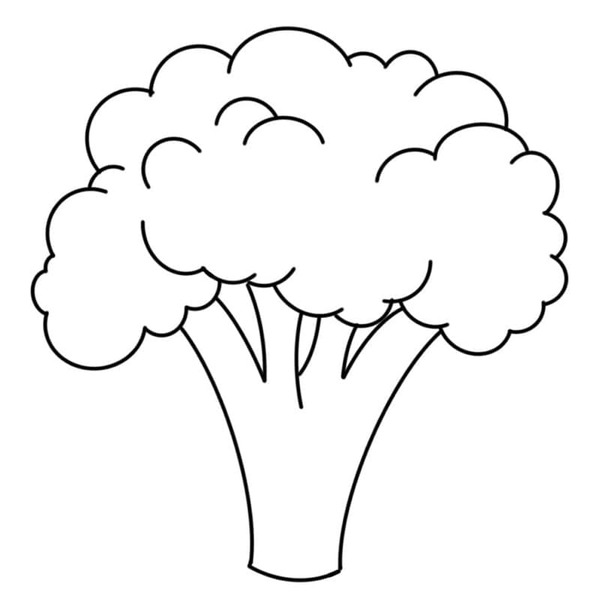 Brokoli çiz Boyama Sayfası
