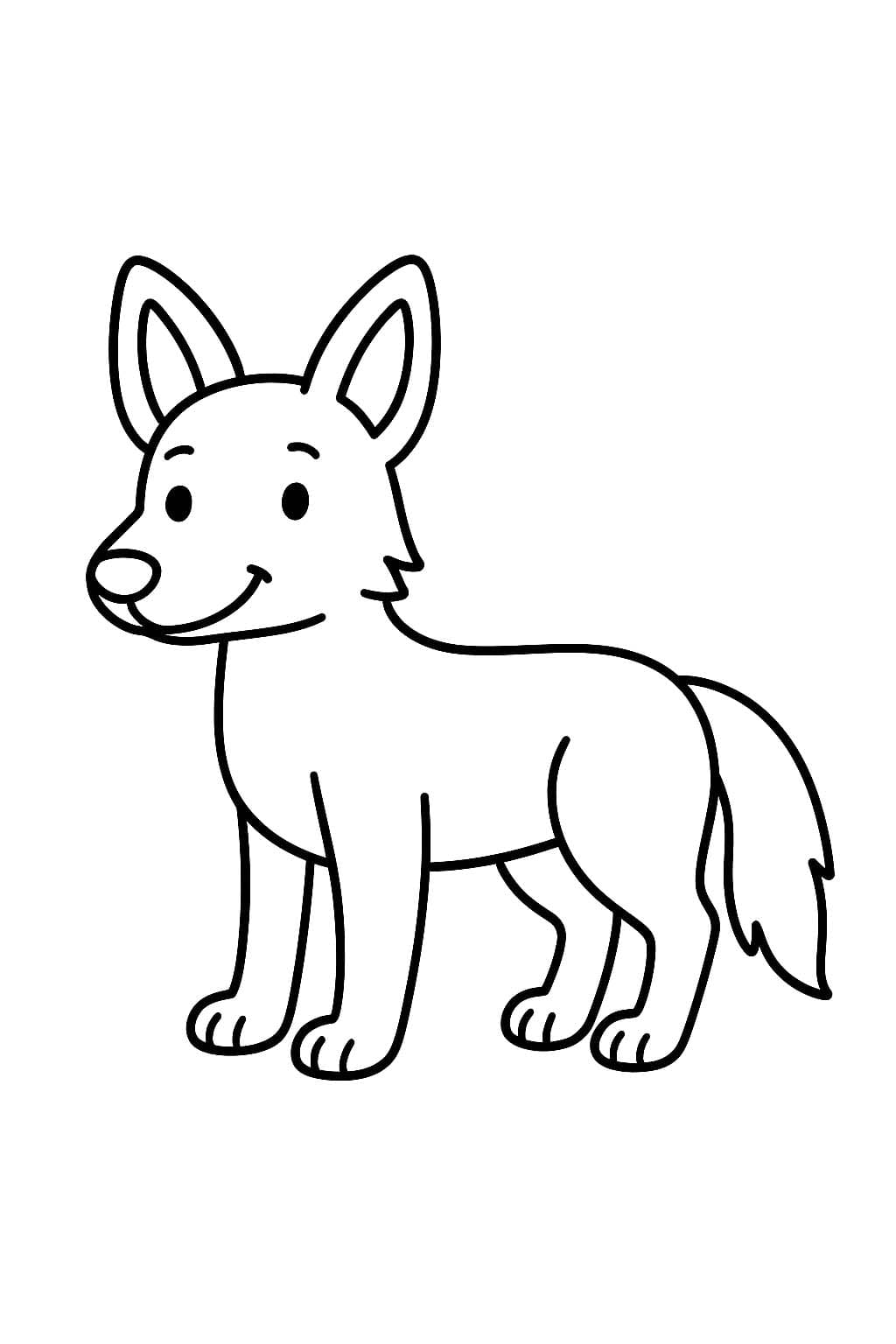 Çakal Görüntü Boyama Sayfası