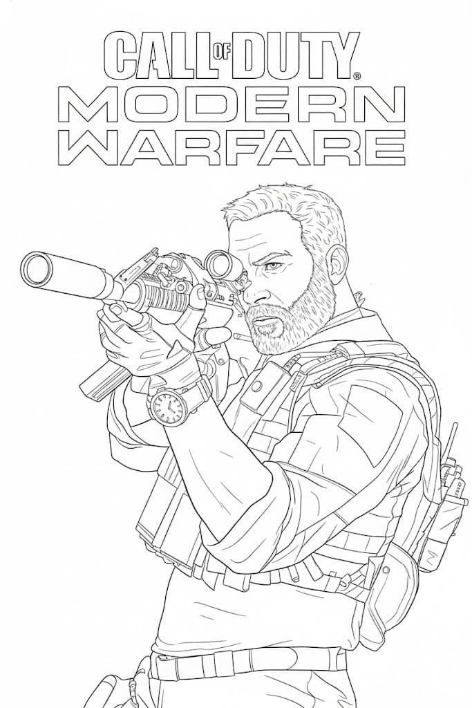 Call of Duty Görüntü Boyama Sayfası