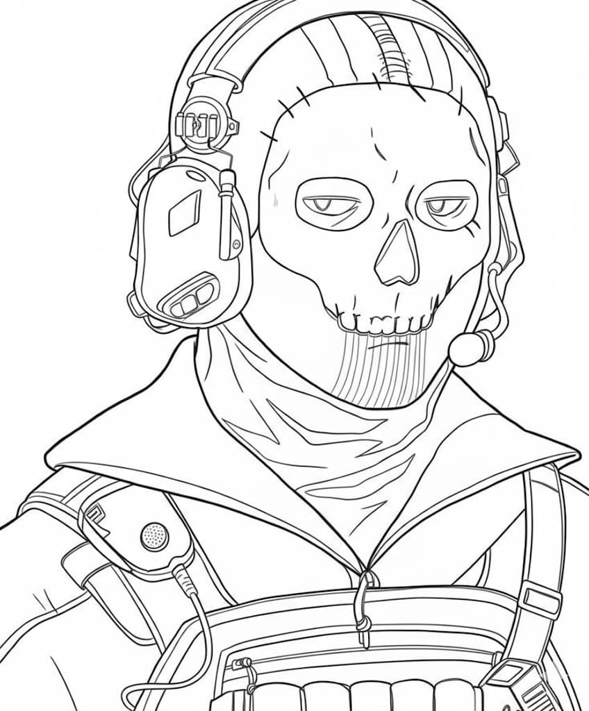 Call of Duty çocuklar için Basit Boyama Sayfası