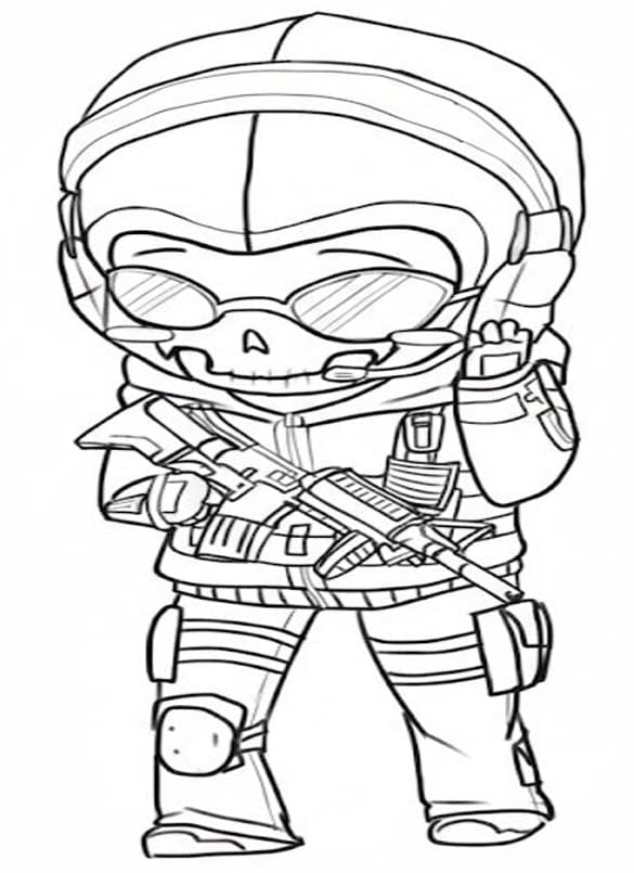 Call of Duty çocuklar için Kolay Boyama Sayfası