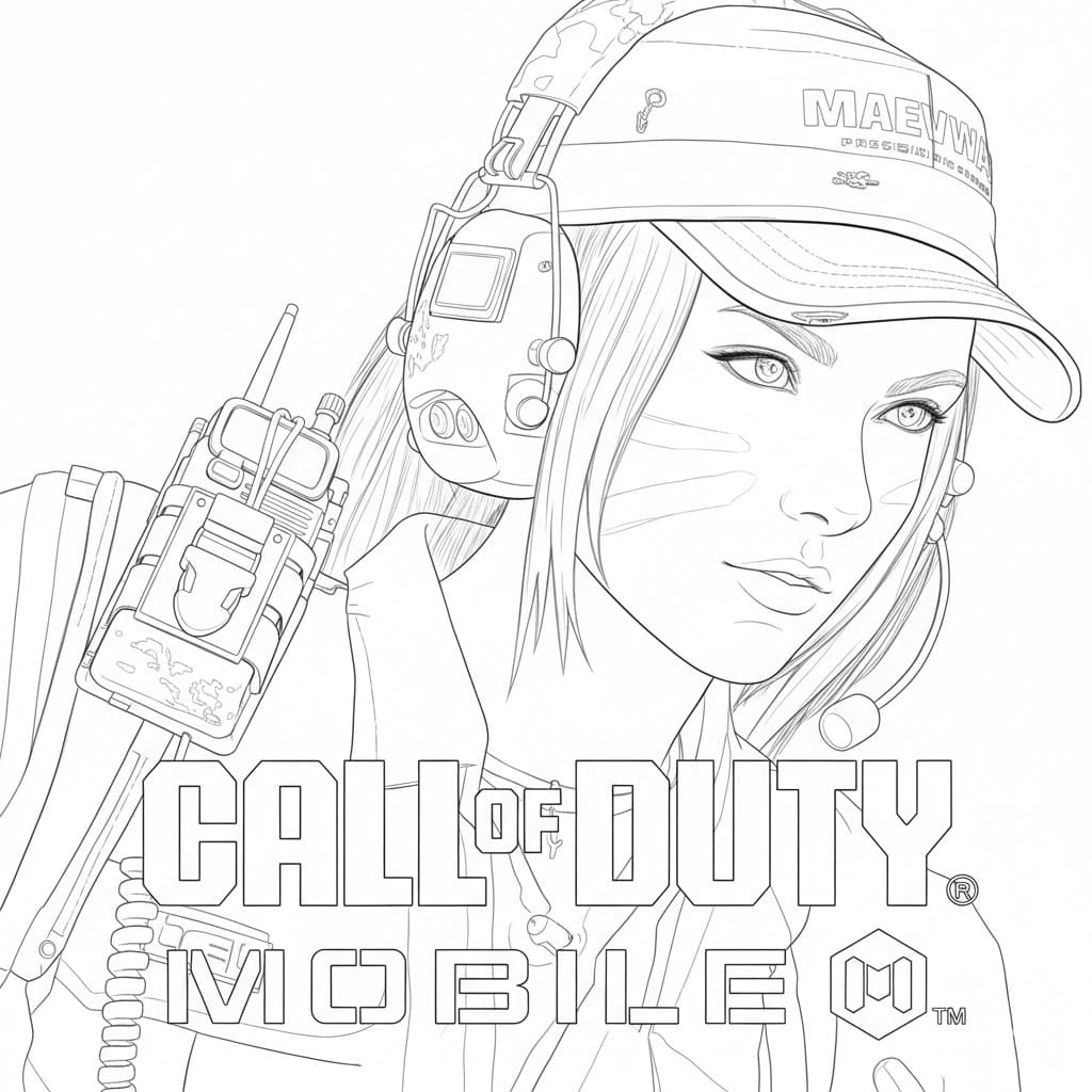 Call of Duty çocuklar için Temel Boyama Sayfası