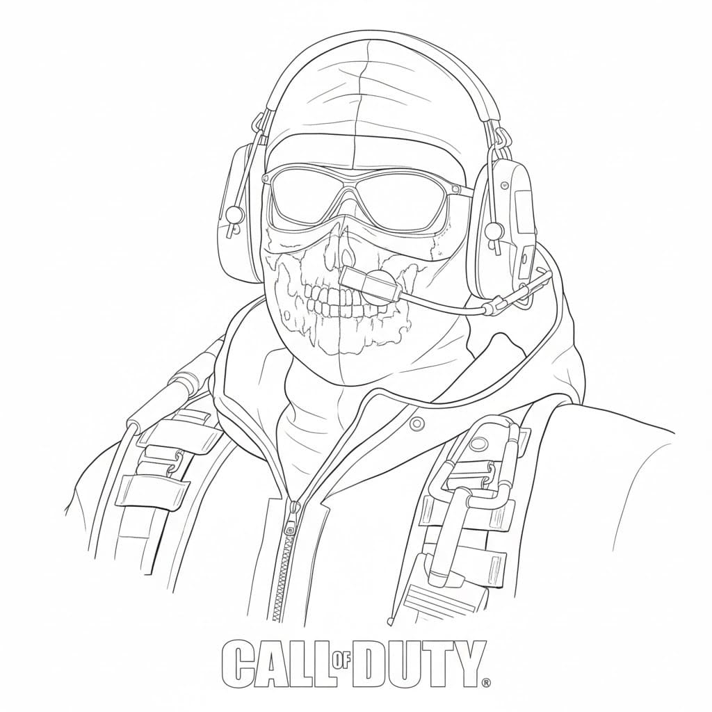 Call of Duty çocuklar için Boyama Sayfası