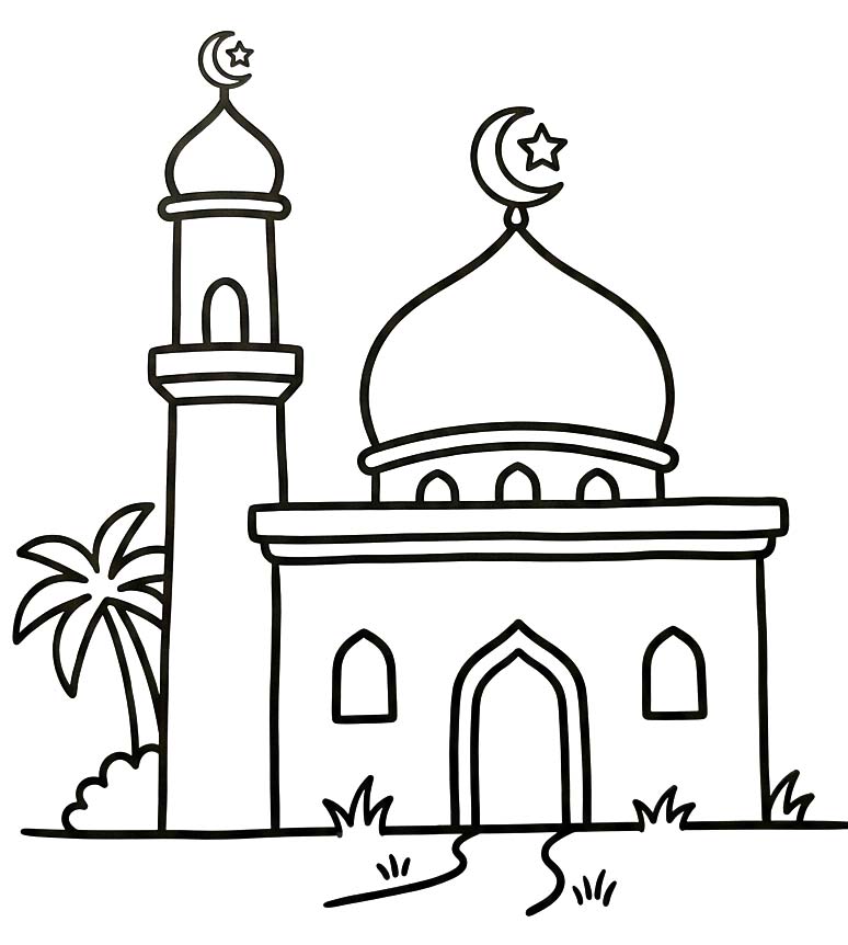 Cami resim Boyama Sayfası