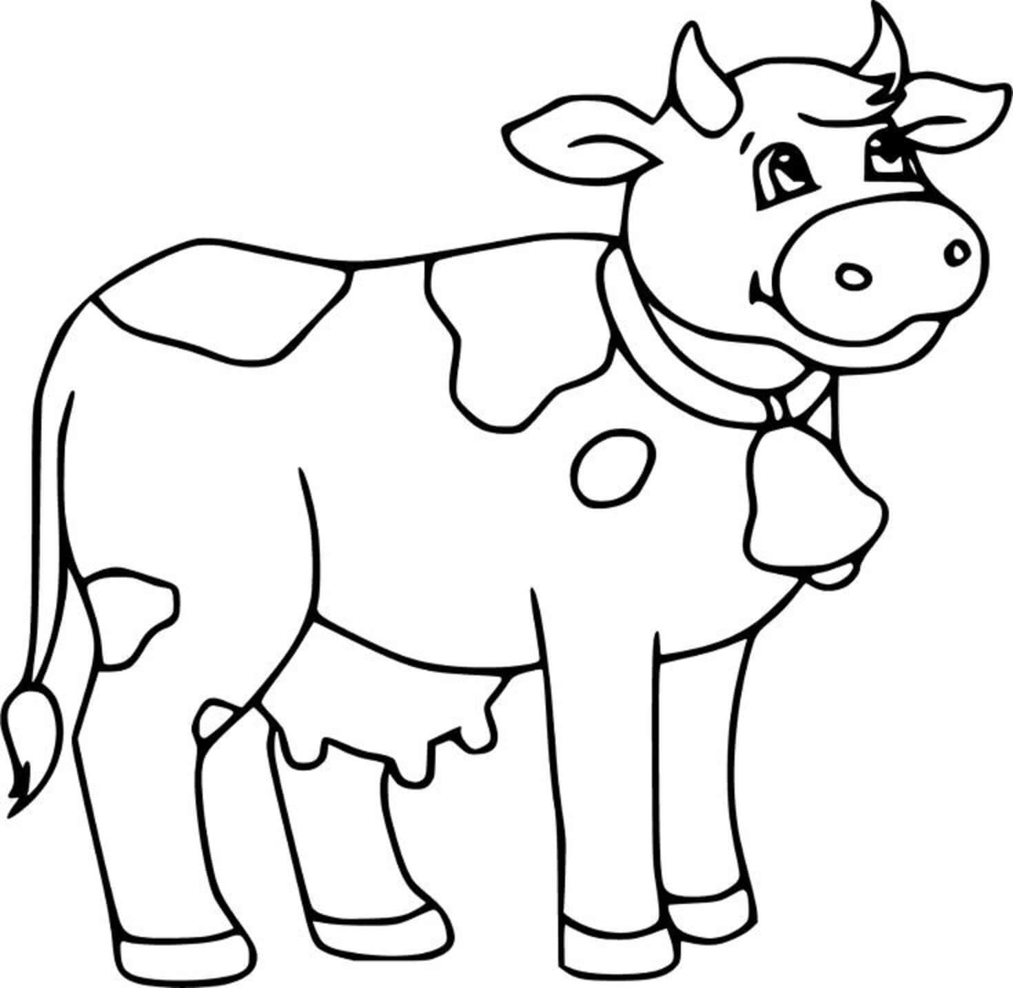 Раскраска корова для детей 5-6 лет