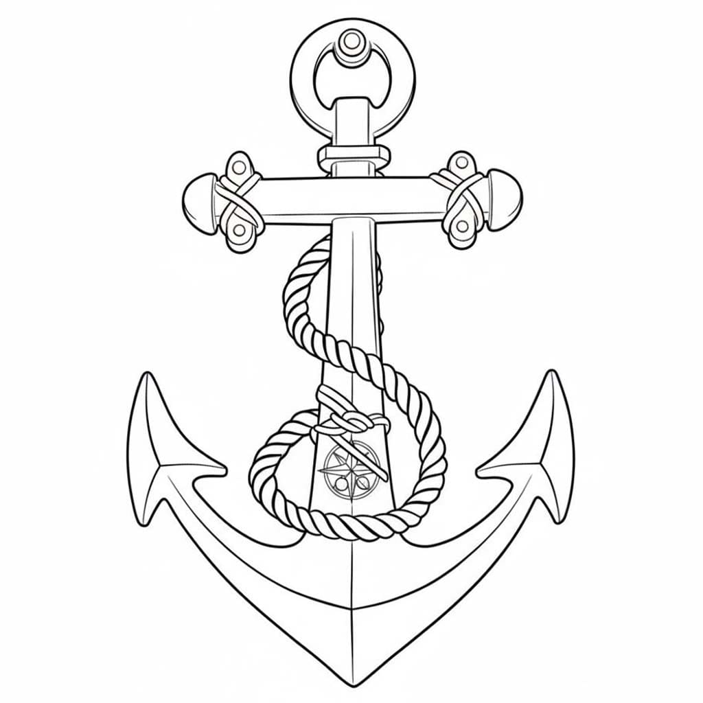 Çapa basit Boyama Sayfası