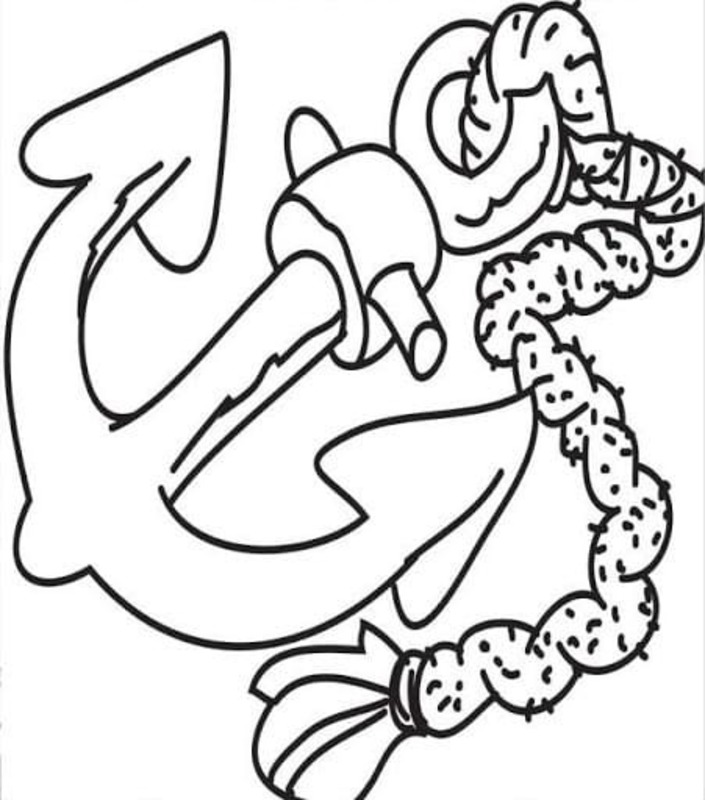 Çapa ücretsiz yazdırılabilir çiz Boyama Sayfası