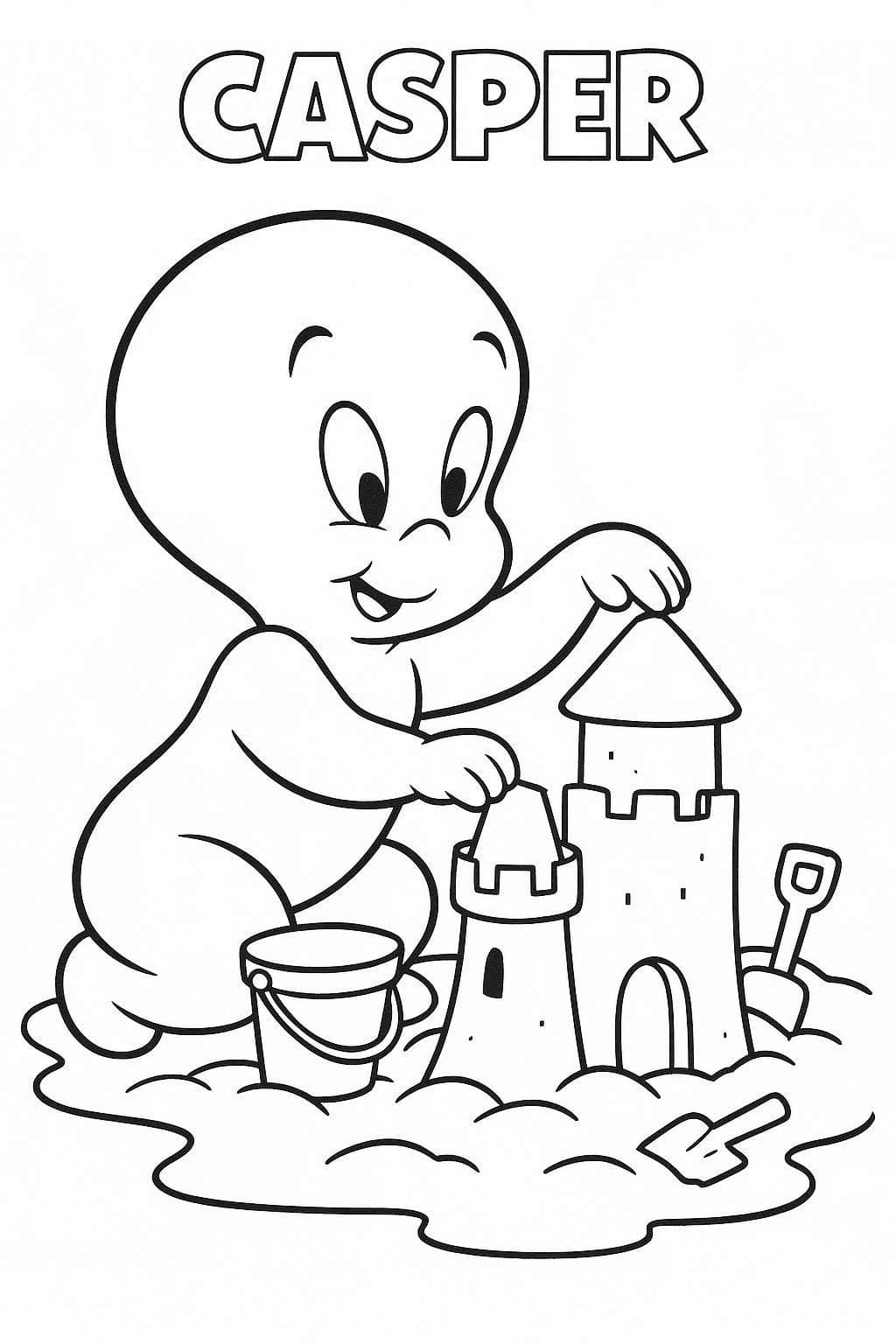 Casper Ücretsiz Boyama Sayfası