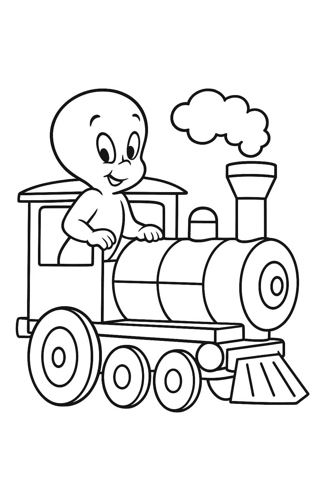 Casper çocuklar için Ücretsiz Boyama Sayfası