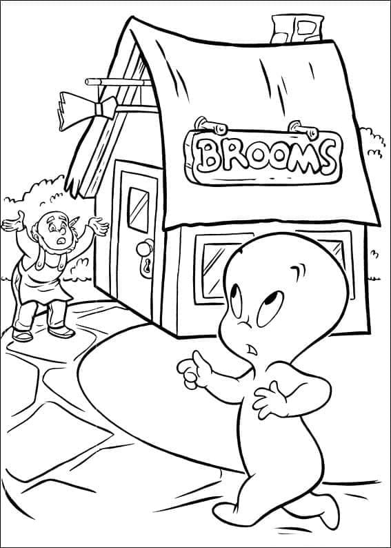 Casper çocuklar için temel Boyama Sayfası