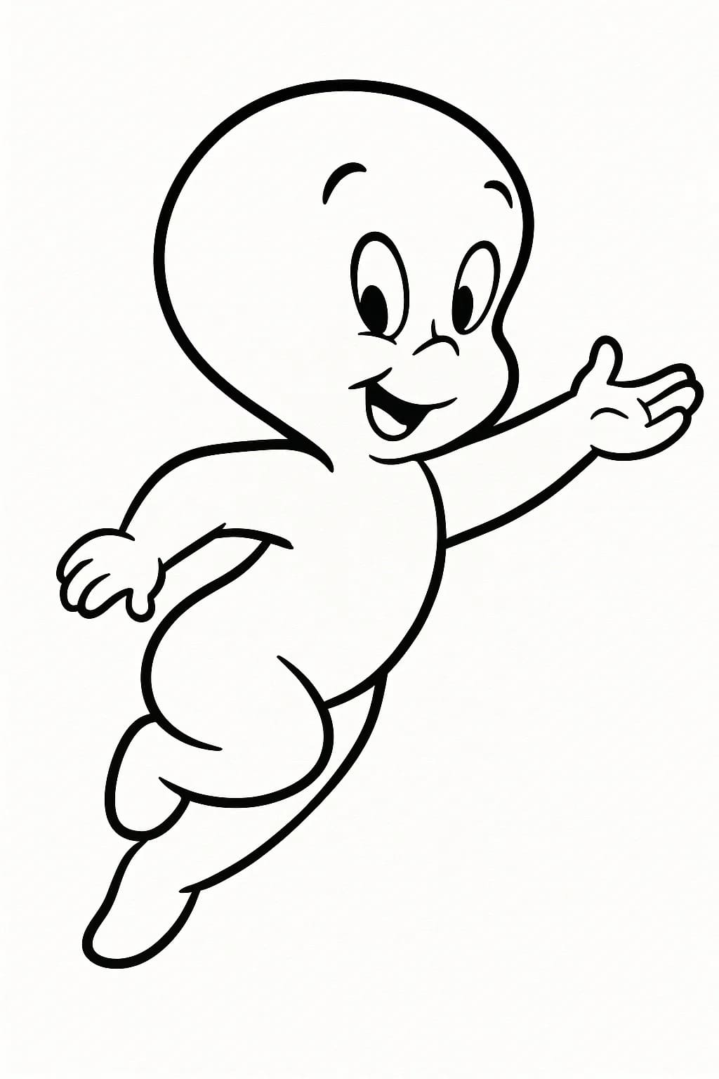 Casper çocuklar için Boyama Sayfası