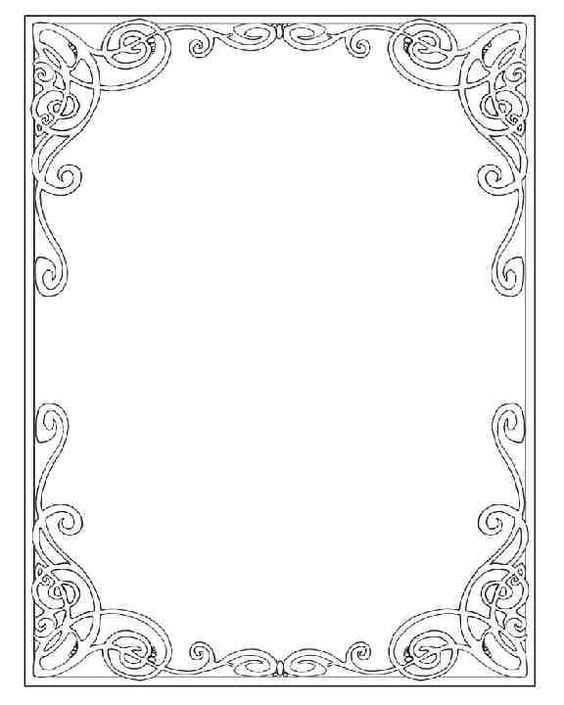 Çerçeve yazdırılabilir Boyama Sayfası