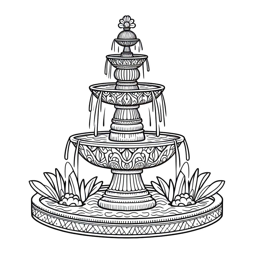 Çeşme 4 Boyama Sayfası