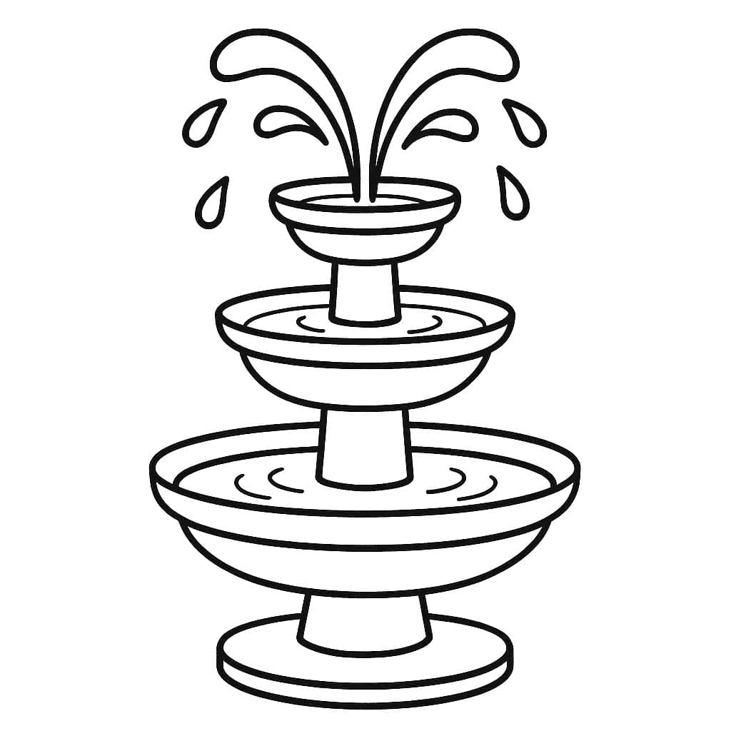 Çeşme 5 Boyama Sayfası